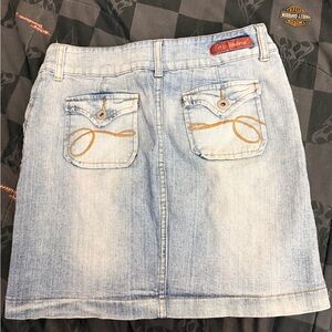 Vintage Y2k foxy jean mini skirt